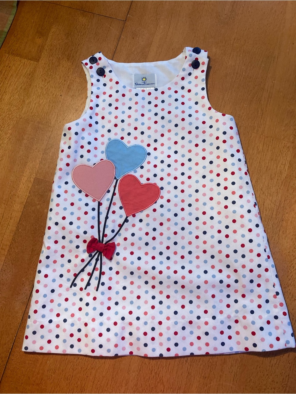 Florence Eiseman Toddler Girls Dotted Party Balloons Dress - 3T - EUC